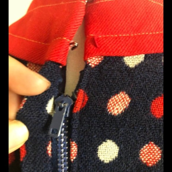 Vintage 1960s Polka Dot Mod Polka Dot Dress - Picture 2 of 3